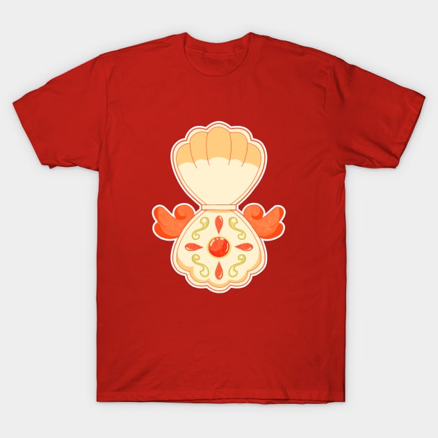 Orange Shell T-Shirt by Kiroiharu